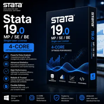 Stata 19.0 MP/SE/BE Single-user 4-core Perpetual Key for PC/Mac