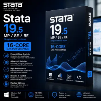 Stata 19.5 MP/SE/BE Single-user 16-core Perpetual Key for PC/Mac