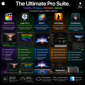 Final Cut Pro+Logic Pro X+Motion+Mainstage+Compressor Bind Redeem Key Lifetime