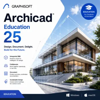 Graphisoft Archicad Education 25 Version 1 Year Key